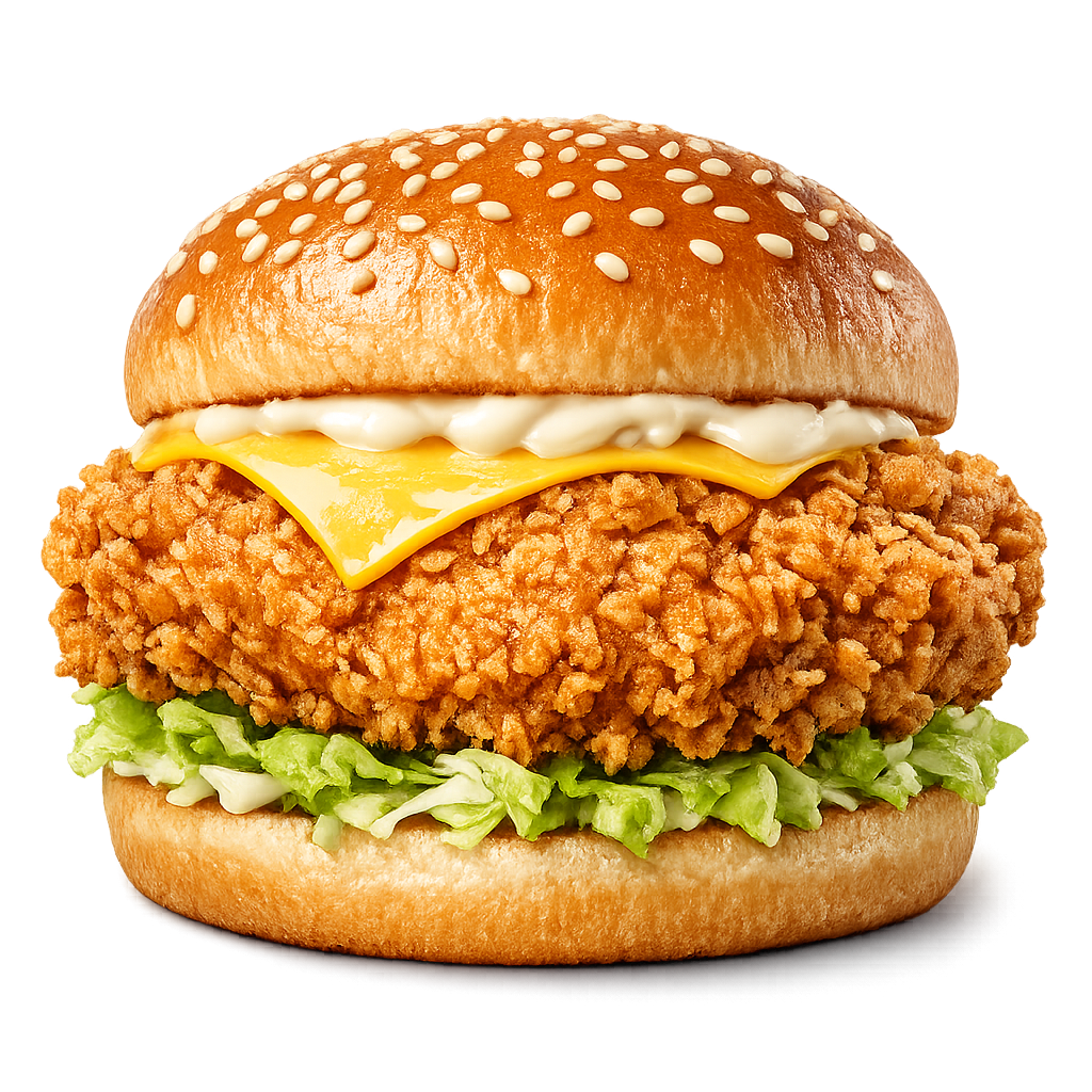 Crispy chicken fillet burger